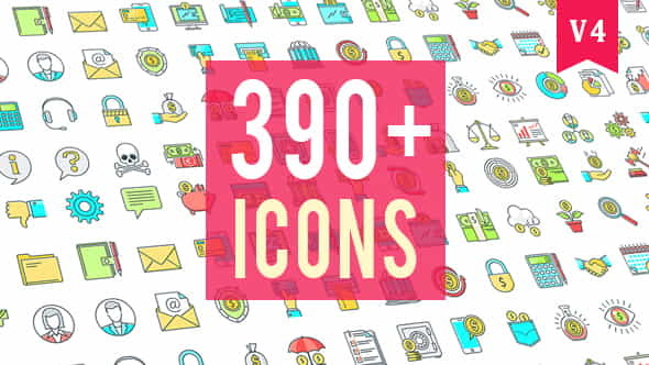 Icons Pack 390 Animated Icons - VideoHive 20235601