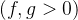 ( f,g > 0 )