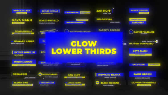 Glow Lower Thirds - VideoHive 48147596