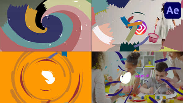 Colorful Cartoon Brushes - VideoHive 38870093