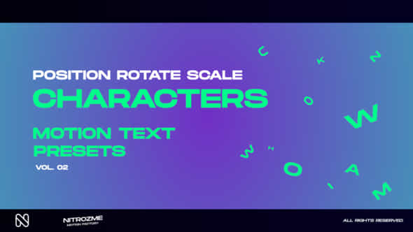 Characters Motion Text - VideoHive 45757134
