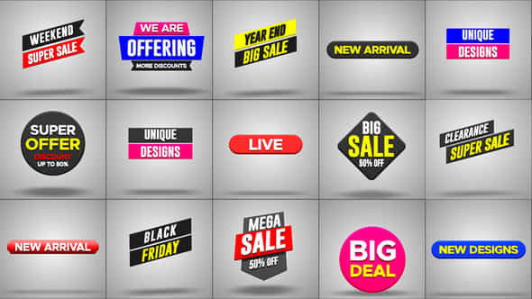 3D Promo Tags - VideoHive 38542097