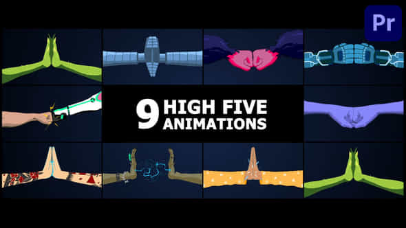 High Five Animations For Premiere Pro - VideoHive 53685539