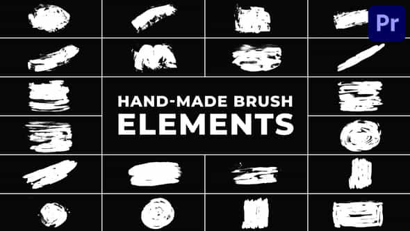 Hand Made Brush Elements Premiere Pro Mogrt - VideoHive 51516570