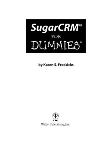 SugarCRM for dummies