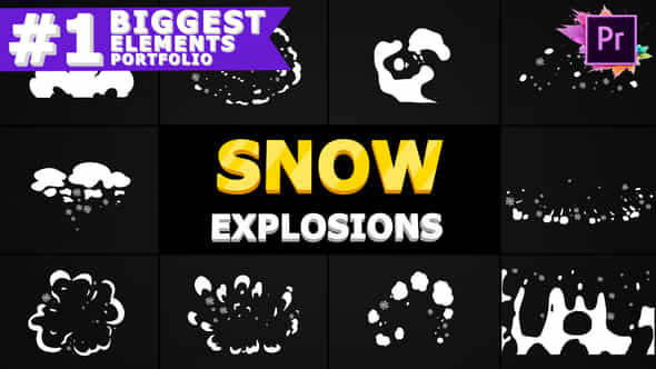 Cartoon Snow Explosions - VideoHive 29611133