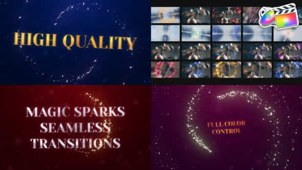 Magic Sparks Seamless Transitions Fcpx - VideoHive 49346099