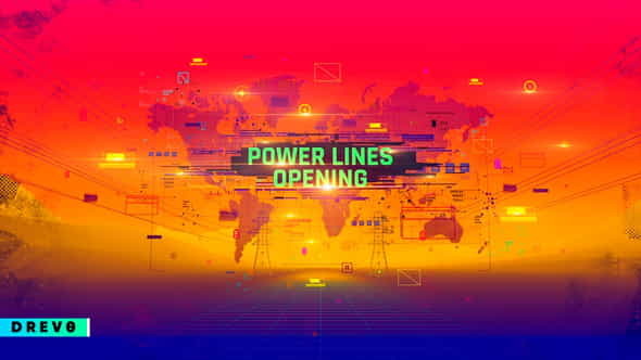 Power Lines Opening Energy Dynamic - VideoHive 29090364