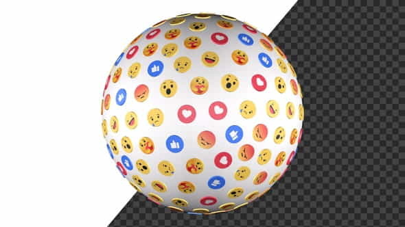 Facebook Emoji Icons Sphere - VideoHive 33799835