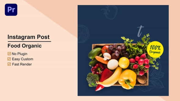 Food Organic Instagram Post Mogrt - VideoHive 33693424