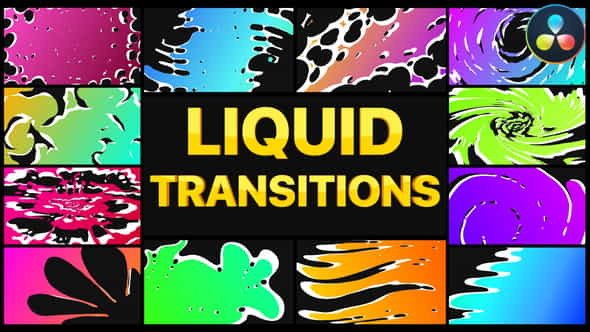 Gradient Liquid Transitions | DaVinci - VideoHive 31465168