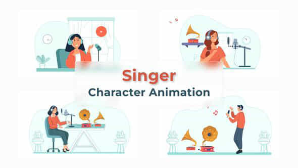 Singer Character Animation - VideoHive 37069907