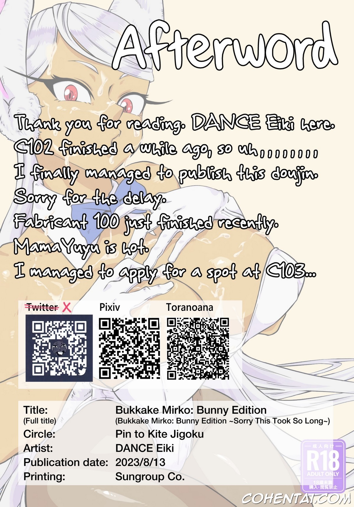 Bukkake Mirko Bunny Hen (Boku no Hero Academia) xxx comics manga porno doujin hentai español sexo My Hero Academia | Boku No Hero Academia Rumi Usagiyama
