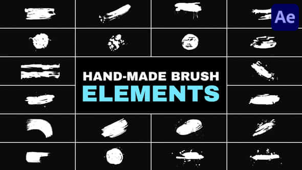 Hand Made Brush Elements For After Effects - VideoHive 52200495