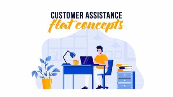Customer assistance - Flat Concept - VideoHive 29529570