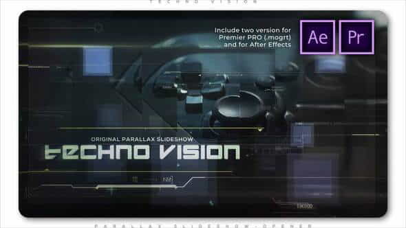 Techno Vision Parallax Slideshow - VideoHive 28253277