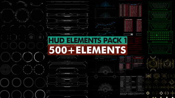 HUD Elements Pack - VideoHive 39209206