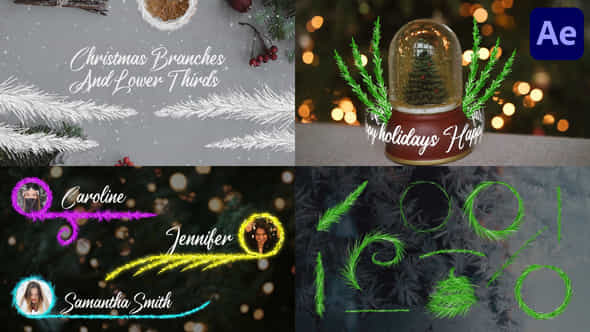 Christmas Branches And - VideoHive 42265253