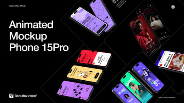 Animated Mockup Phone 15Pro - VideoHive 50280708