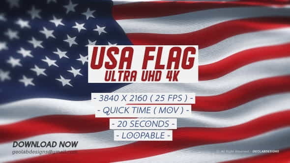 USA Flag - Ultra UHD - VideoHive 27279708