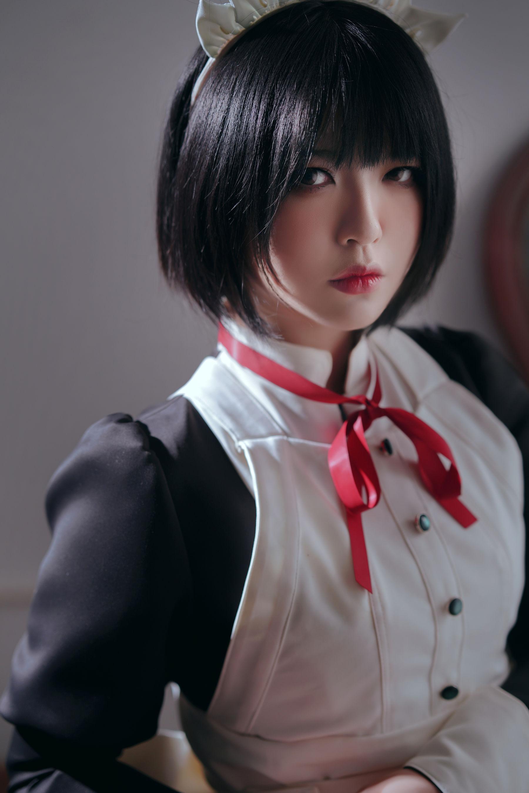 [美女Coser] 半半子 《 嫌パン メイド》 写真集(39)