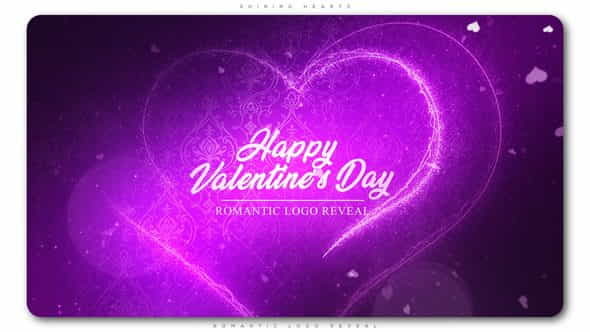 Shining Hearts Romantic Logo Reveal - VideoHive 23218747