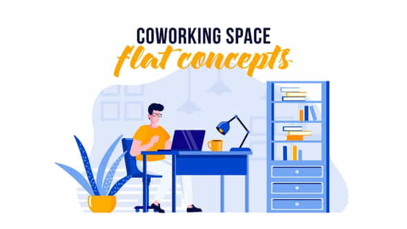 Coworking space - Flat Concept - VideoHive 30170099