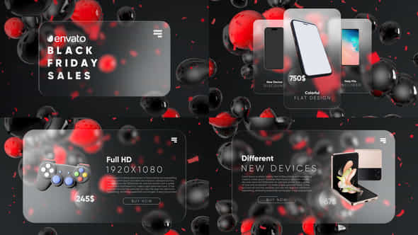 Glassmorphism Black Friday - VideoHive 49302497