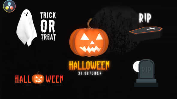 Halloween Spooky Titles - VideoHive 33681754