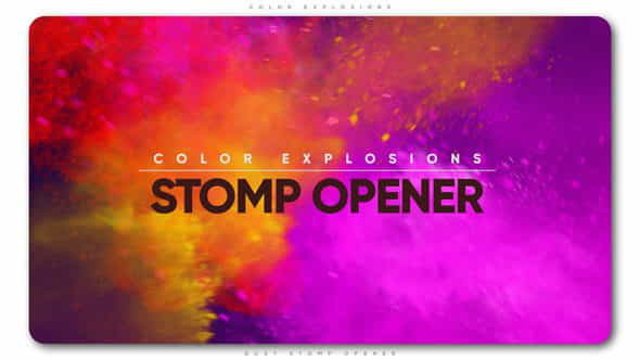 Color Explosions Stomp Opener - VideoHive 21842558