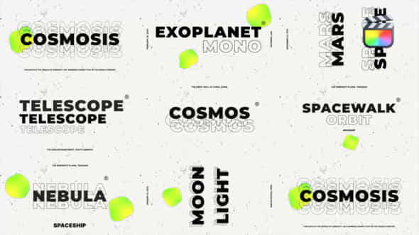 Cosmos White Titles - VideoHive 48092995