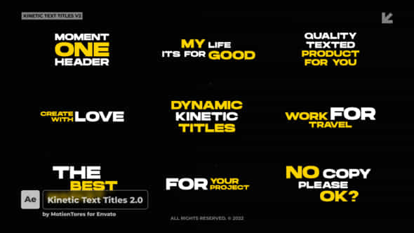 Kinetic Text Titles - VideoHive 42697637