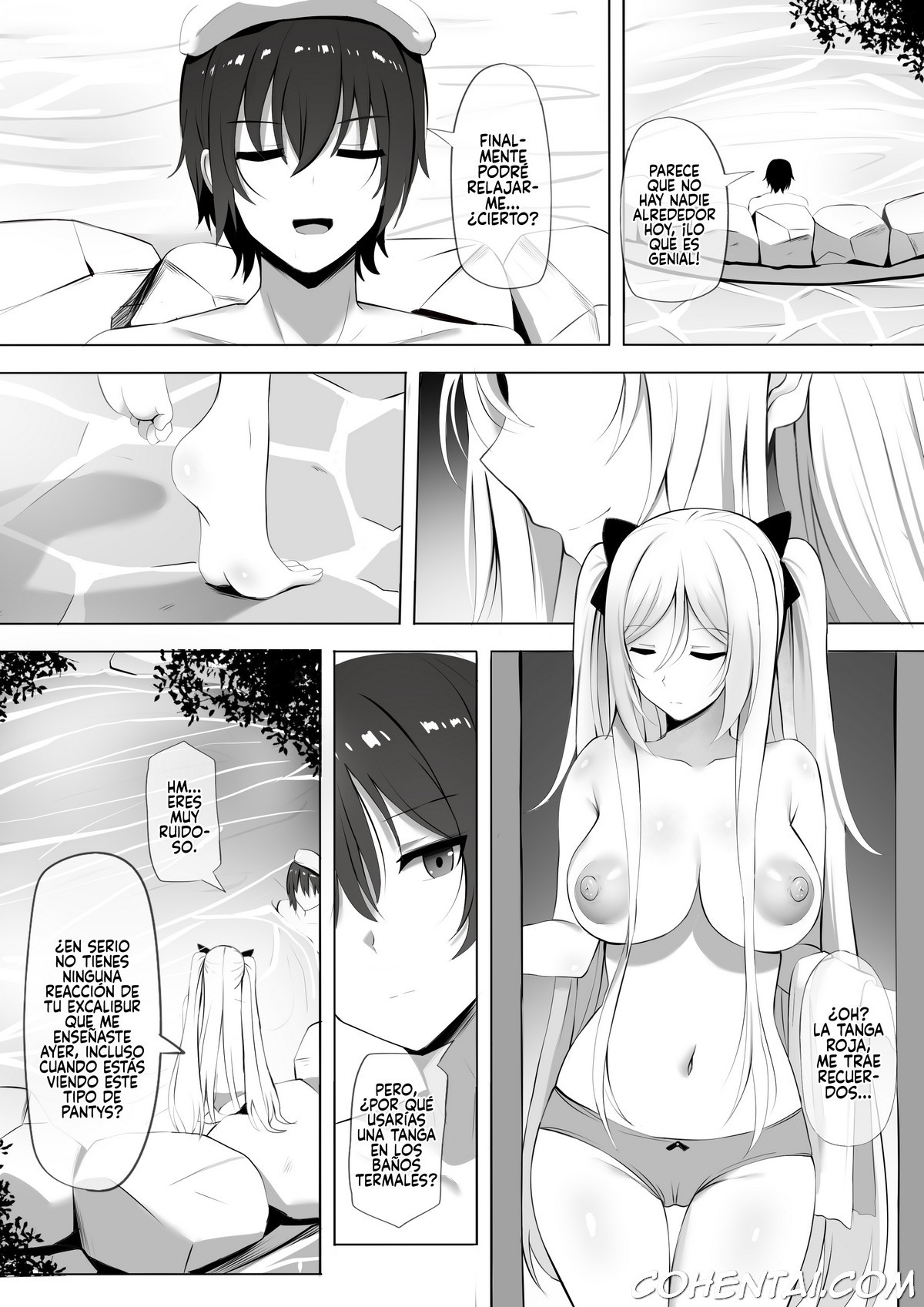 Onsen de Shadow-sama ni Naru! (Kage no Jitsuryokusha ni Naritakute!) xxx comics manga porno doujin hentai español sexo 