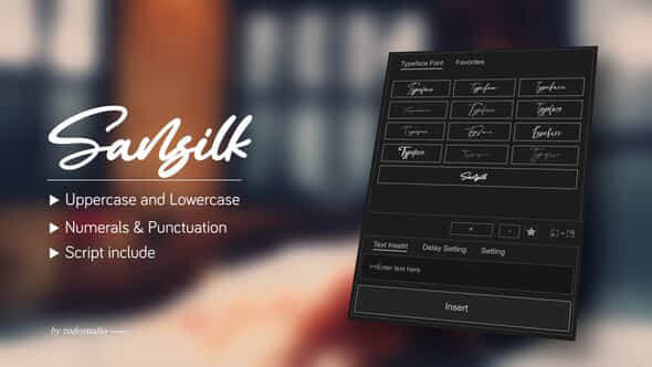 Animated Typeface Sansilk - VideoHive 59041673
