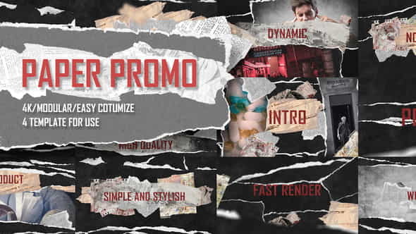Paper Promo Stomp Typography Torn - VideoHive 22564714