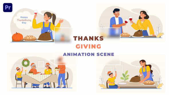 Thanks Giving Animation - VideoHive 43665000