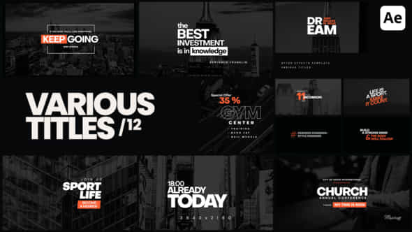 Various Titles 12 - VideoHive 42100310