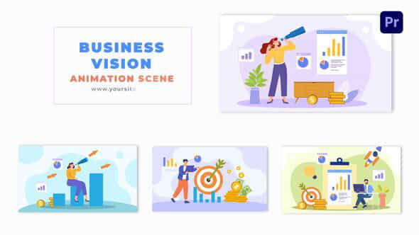 Vector Graphic Character Business Vision Animation Scene - VideoHive 49481858