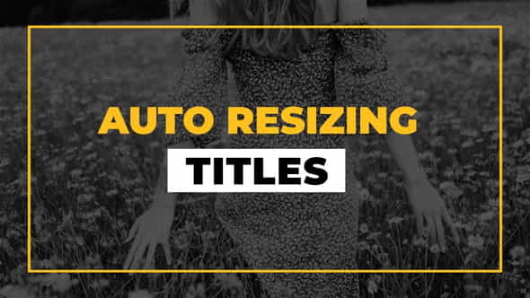 Auto Resizing Titles - VideoHive 35479365