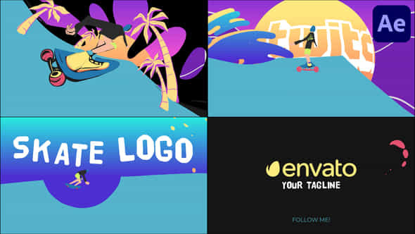 Skate Logo Opener For After Effects - VideoHive 50838771