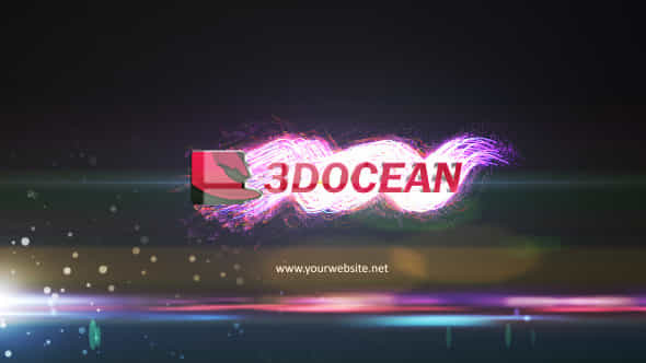Glowing Particles Logo - VideoHive 8538634