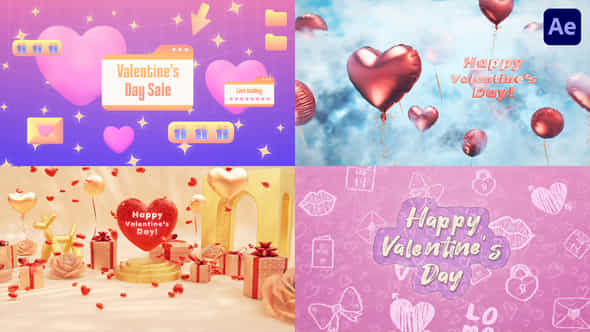 Valentines Day Titles Reveal Pack - VideoHive 50573398