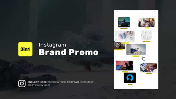 Brand Promo Instagram Stories Portrait Square - VideoHive 48833929