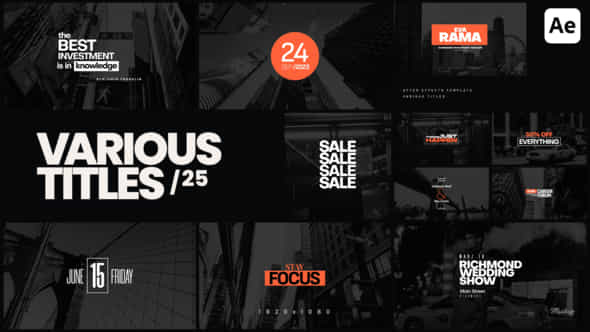 Various Titles 25 - VideoHive 46440596