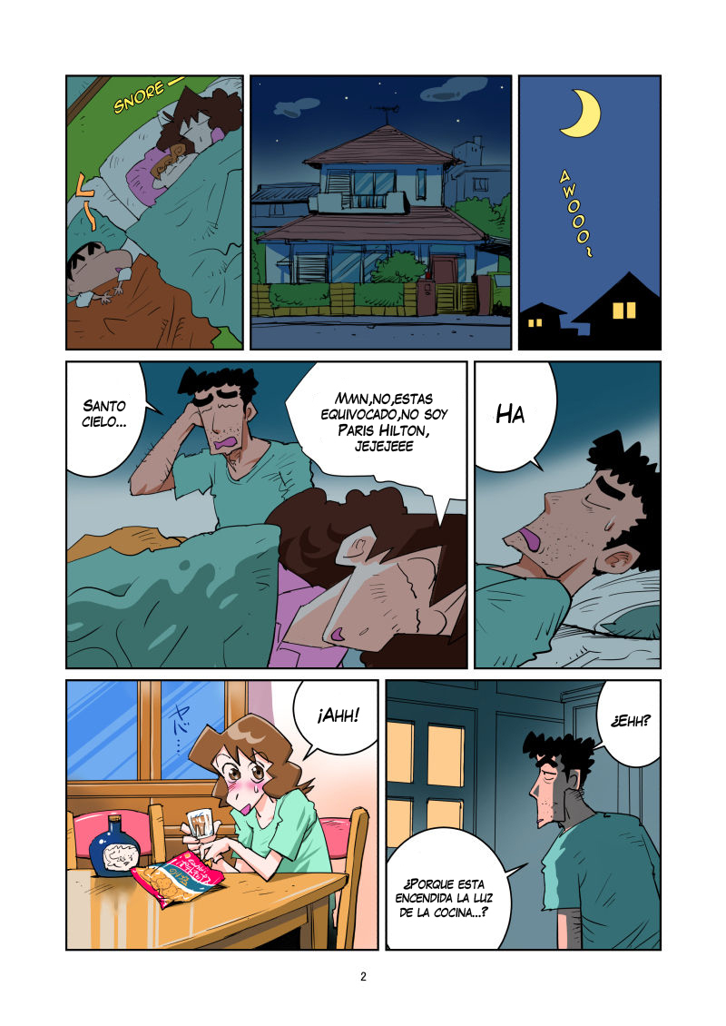 [nanasi] Isourou wa Taihendan  Freeloading is Difficult (Crayon Shin-chan) [Spanish] [VarKatzas666]