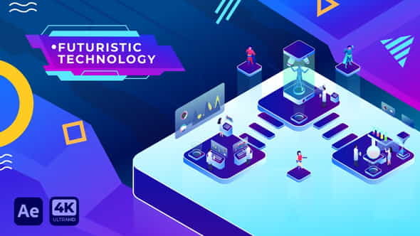 Futuristic Technology Isometric| After Effects - VideoHive 34598980