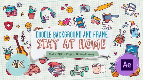 Doodle Background and Frame - - VideoHive 27871985