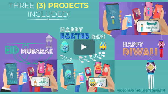 Happy Easter Day - Diwali - VideoHive 23589378