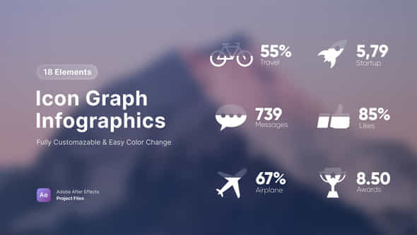 Icon Graph Infographics - VideoHive 58725129