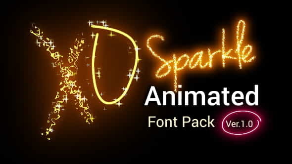 Sparkle Animated Font Pack - - VideoHive 21008308